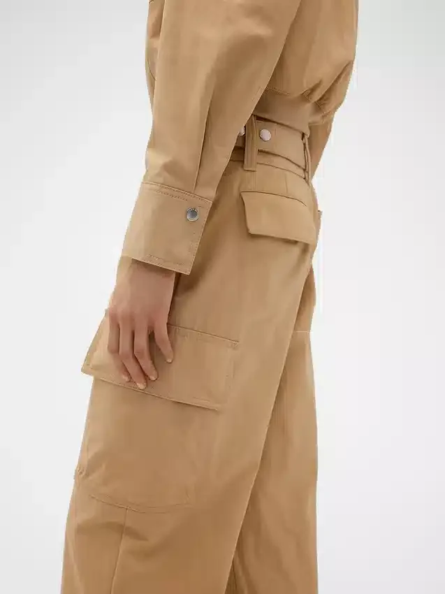 Gap × Victoria Beckham Kalhoty s vysokým pasem a kapsami