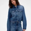 GAP × Victoria Beckham Volná zkrácená džínová bunda