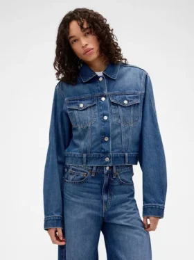 GAP × Victoria Beckham Volná zkrácená džínová bunda