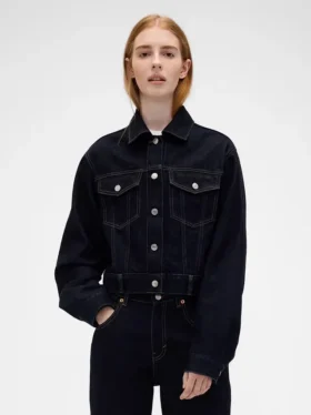 GAP × Victoria Beckham Volná zkrácená džínová bunda