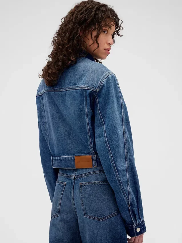 GAP × Victoria Beckham Volná zkrácená džínová bunda