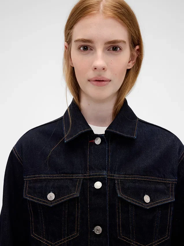GAP × Victoria Beckham Volná zkrácená džínová bunda