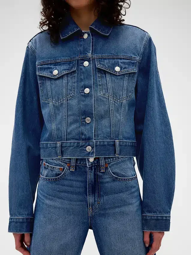 GAP × Victoria Beckham Volná zkrácená džínová bunda