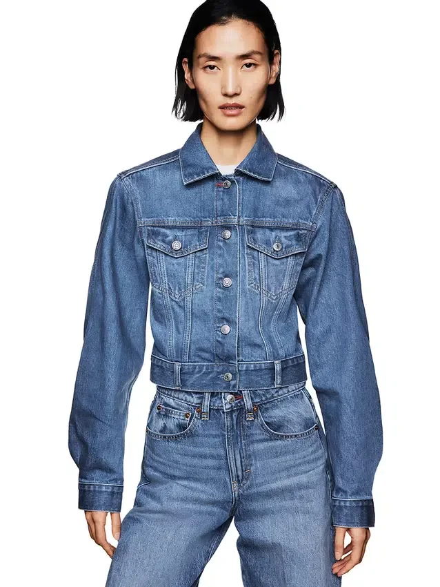 GAP × Victoria Beckham Volná zkrácená džínová bunda