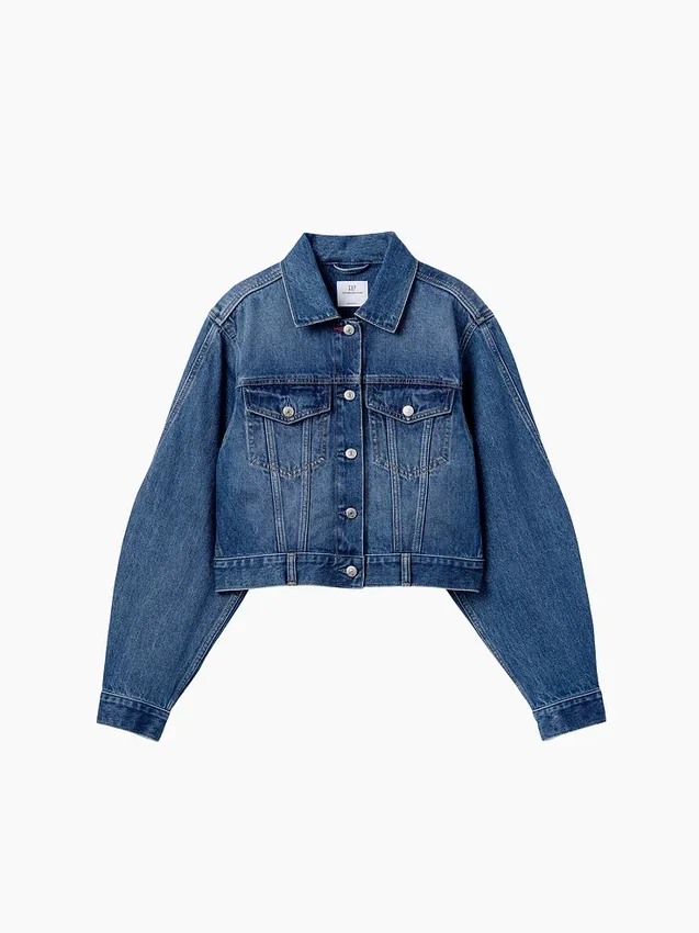GAP × Victoria Beckham Volná zkrácená džínová bunda