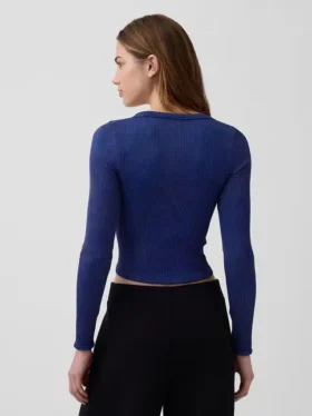 GapFit bezešvý žebrovaný krátký top