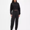 GapFit Tech Joggingové kalhoty s vysokým pasem a zipem na lemu