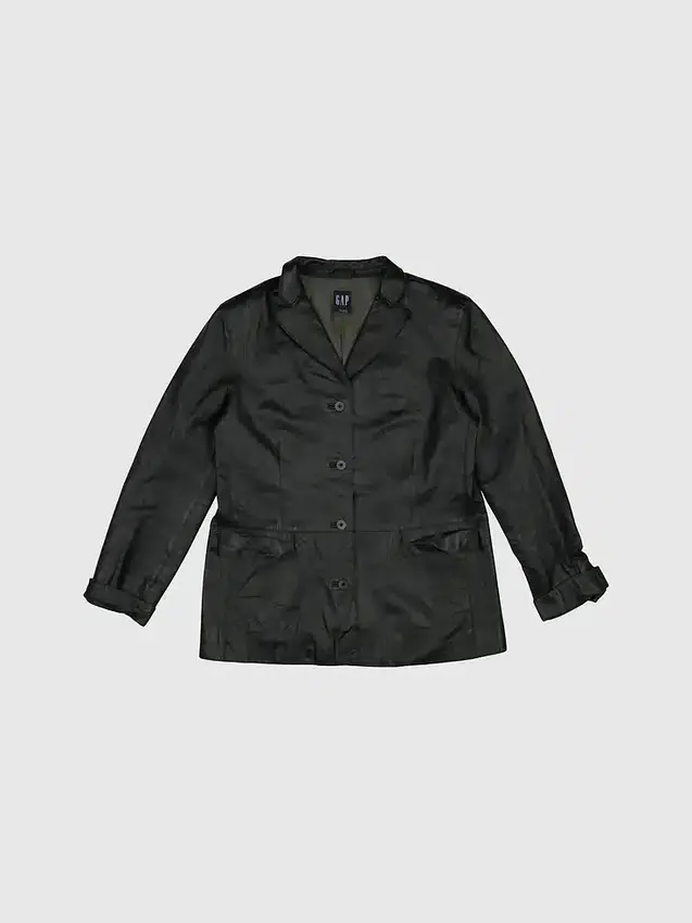 Gapvintage Dámská kožená bunda z 90. let – L