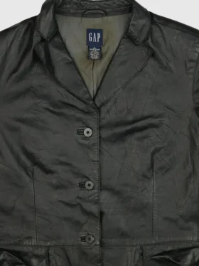 Gapvintage Dámská kožená bunda z 90. let – L