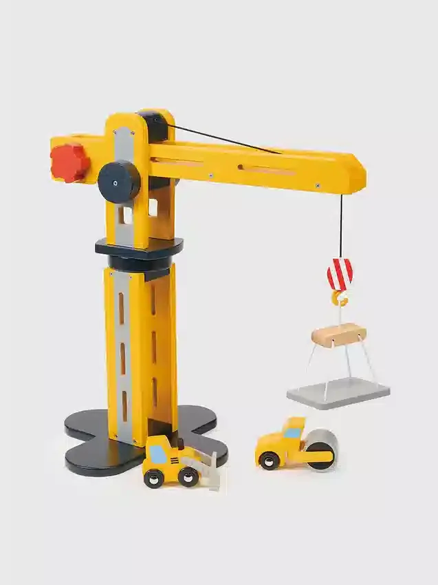 Hračka pro batolata „Little Builder“ – žlutý jeřáb