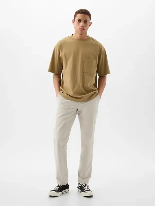 Hybridní úzké khaki kalhoty