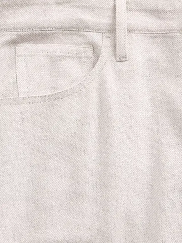 Široké kalhoty z lnu a bavlny
