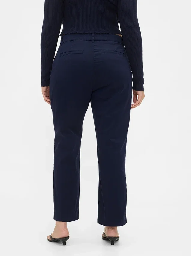 Kaki kalhoty se středním pasem