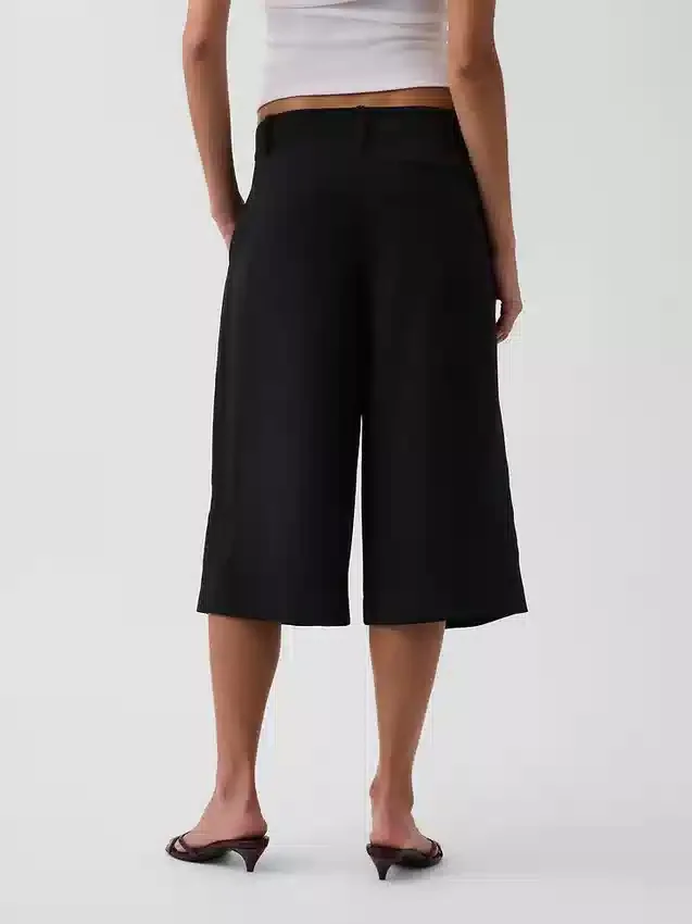 Kalhoty culotte s nízkým pasem