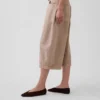 Kalhoty culotte s pasem ve střední výšce
