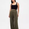 Kalhoty Curvy 365 s vysokým pasem a plisováním
