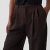 Kalhoty Curvy 365 s vysokým pasem a plisováním