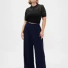 Kalhoty Curvy 365 s vysokým pasem a plisováním