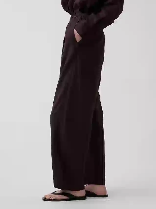 Kalhoty Easy Barrel ze směsi lnu