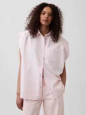 Košile GAP × Hfr z ultrajemného denimu s širokými rameny z kolekce Nicole Benefield