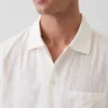 Košile z dobby s volným rovným lemem