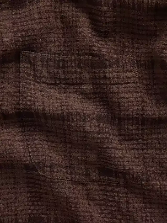 Košile z seersuckeru s volným rovným lemem