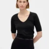 Krátký svetr CashSoft s rukávy po lokty