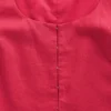 Krátký top z lněné směsi s háčky vpředu