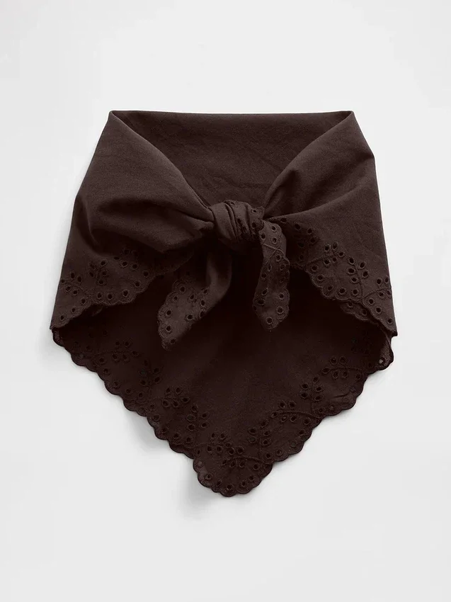Šála typu bandana z 100 % bavlny s očky