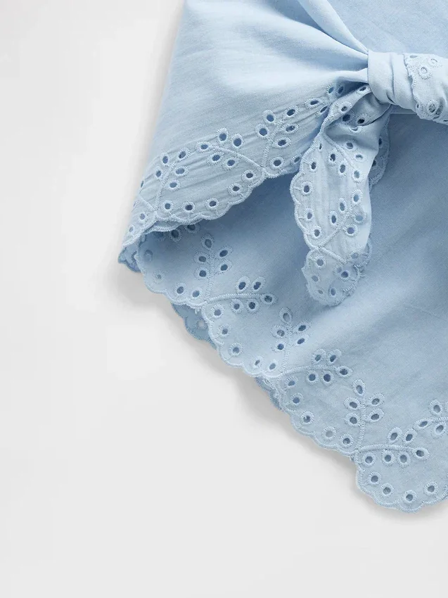 Šála typu bandana z 100 % bavlny s očky