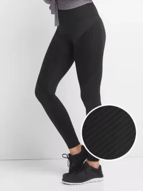 Legíny GapFit High Rise s texturovanými pruhy v kompresním provedení Sculpt