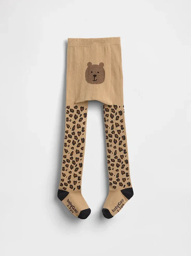 Legíny pro miminka a batolata s motivem medvídka a leoparda