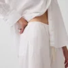 Ležérní kalhoty culotte z lněné směsi