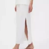 Maxi sukně ze směsi lnu
