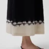 Maxišaty s korzetem a sníženým pasem ze směsi lnu