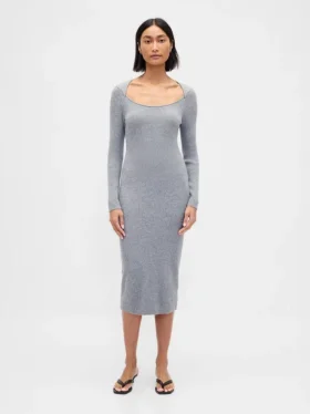 Midi svetrové šaty z materiálu CashSoft Rib