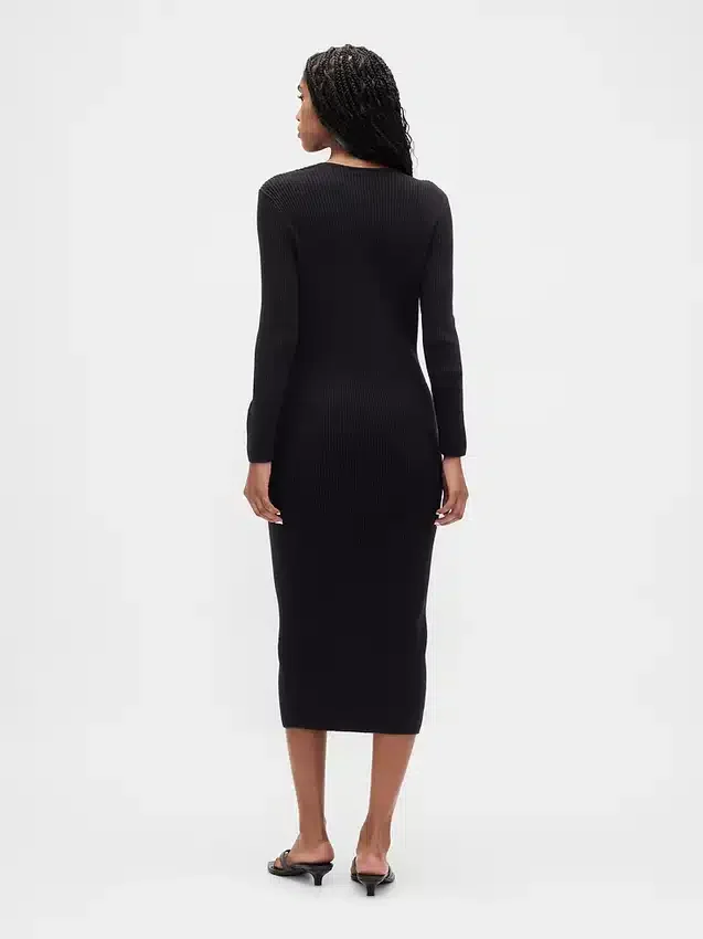 Midi svetrové šaty z materiálu CashSoft Rib