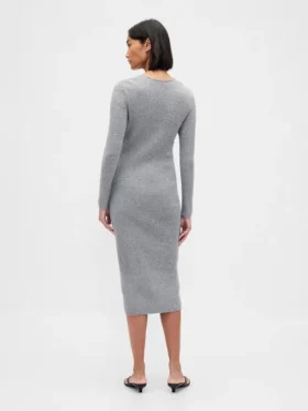 Midi svetrové šaty z materiálu CashSoft Rib