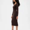 Midi svetrové šaty z materiálu CashSoft Rib