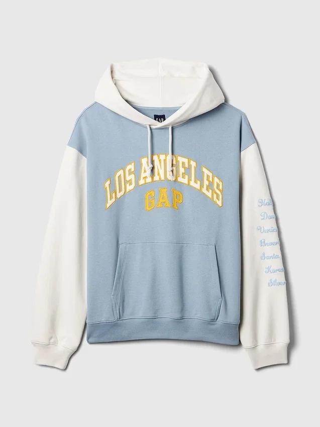 Mikina s kapucí a logem města Los Angeles od GAP