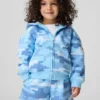 Mikina s kapucí a zipem Vintagesoft Camo pro miminka a Batolata