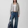 Mikina s kapucí a zipem Vintagesoft Wedge