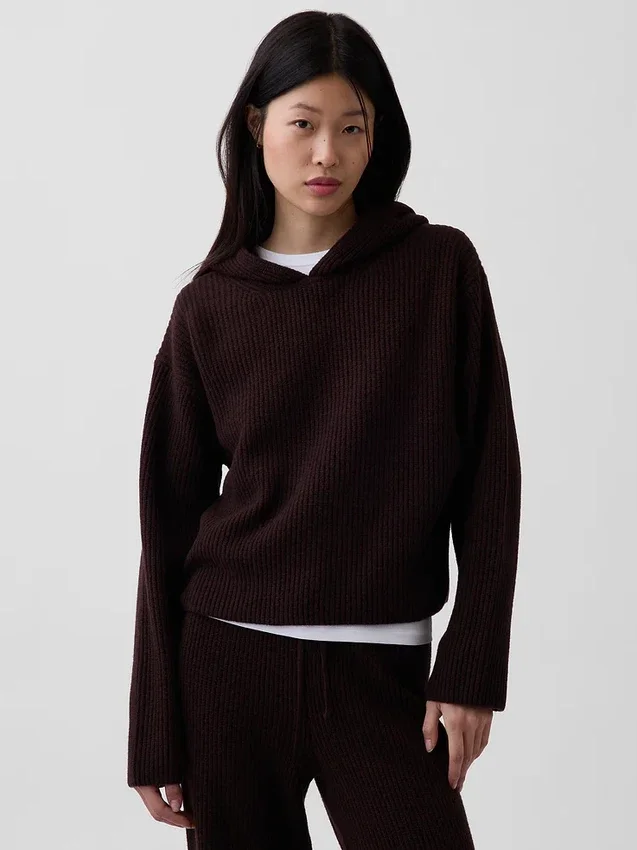 Mikina s kapucí CashSoft Oversized Shaker-Stitch