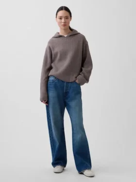 Mikina s kapucí CashSoft Oversized Shaker-Stitch