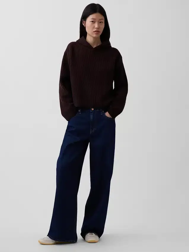Mikina s kapucí CashSoft Oversized Shaker-Stitch