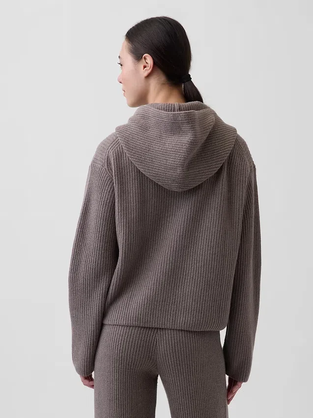 Mikina s kapucí CashSoft Oversized Shaker-Stitch