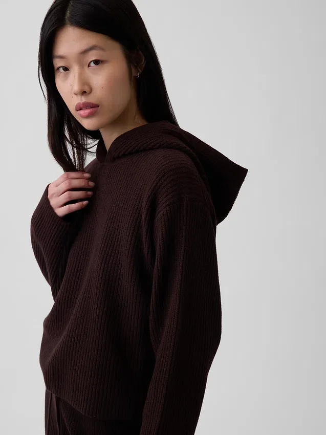 Mikina s kapucí CashSoft Oversized Shaker-Stitch