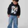 Mikina s kapucí Jean-Michel Basquiat pro batolata z materiálu Vintagesoft