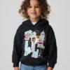 Mikina s kapucí Jean-Michel Basquiat pro batolata z materiálu Vintagesoft