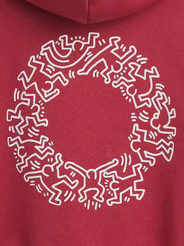 Mikina s kapucí Keith Haring pro batolata z řady Vintagesoft